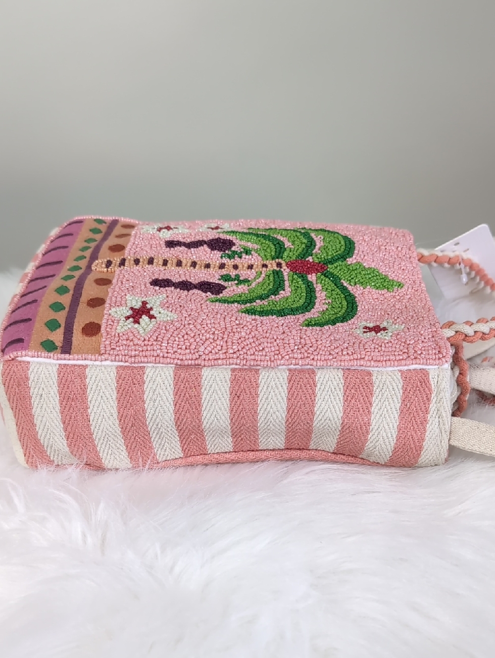 ‼️SALE‼️Viral 🎥 LULU Beaded Palm Tree Bag w/ Shoulder Strap & Rope Top Handle🌴 - Picture 8 of 13